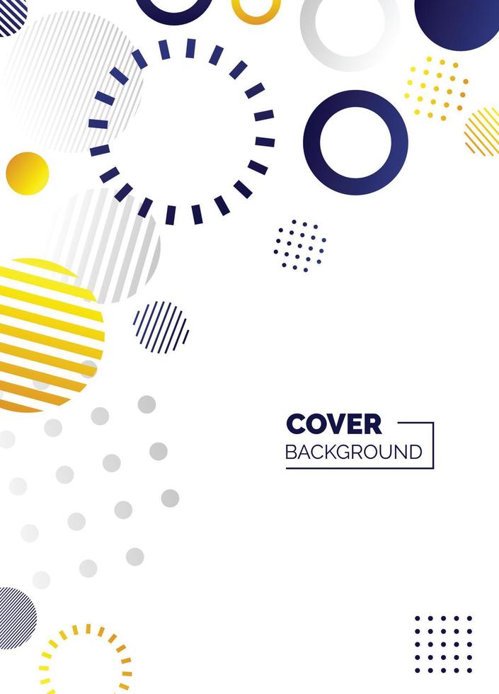 Covers templates set with bauhaus. memphis and hipster style graphic geometric elements. Applicable for placards. brochures. posters. covers and banners. Vector illustrations