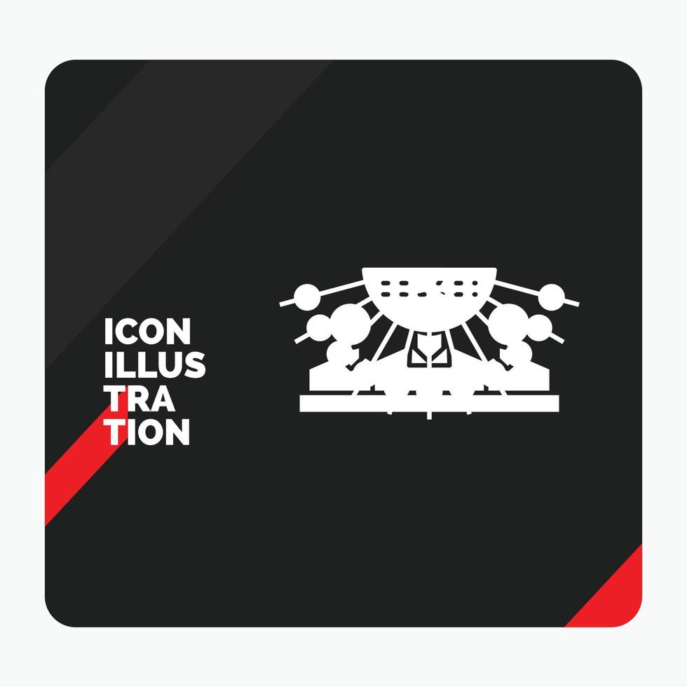 Red and Black Creative presentation Background for Allocation. group. human. management. outsource Glyph Icon vector