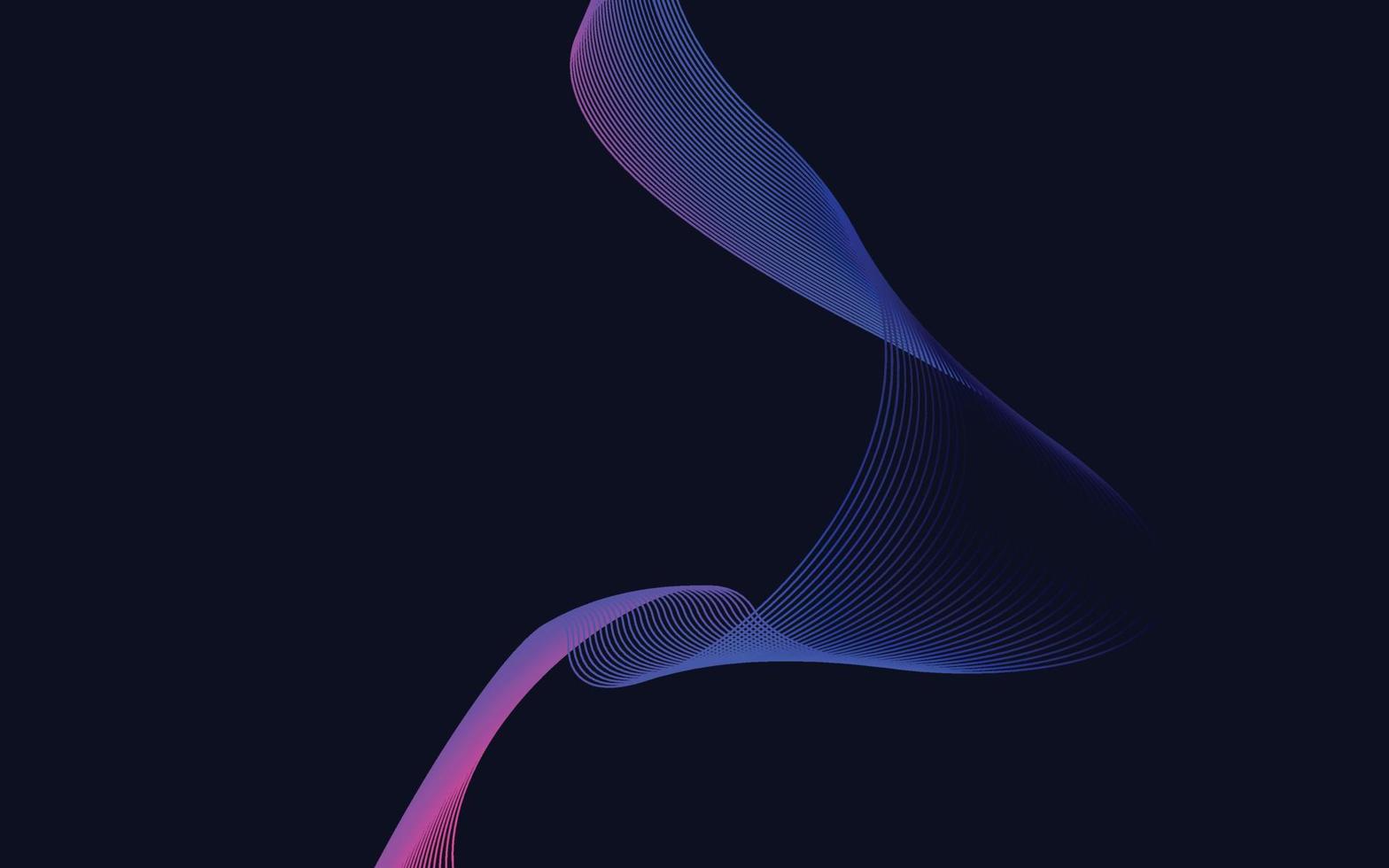 Colorful shiny wave with lines. Curved wavy line. smooth stripe. Design element vector