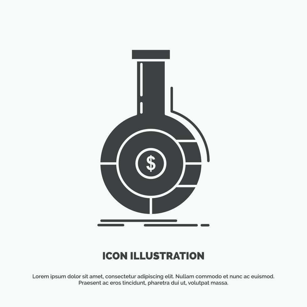 Analysis. analytics. banking. business. financial Icon. glyph vector gray symbol for UI and UX. website or mobile application