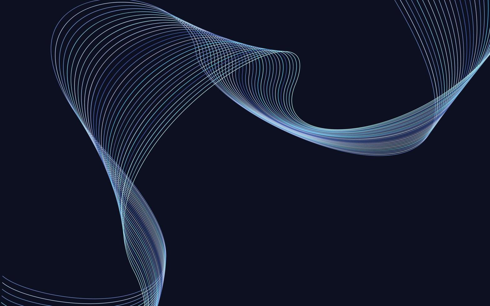 Colorful shiny wave with lines. Curved wavy line. smooth stripe. Design element vector