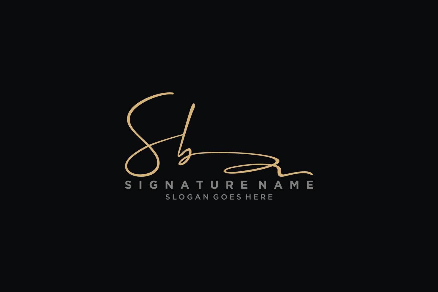 Initial SB Letter Signature Logo Template elegant design logo Sign Symbol template vector icon