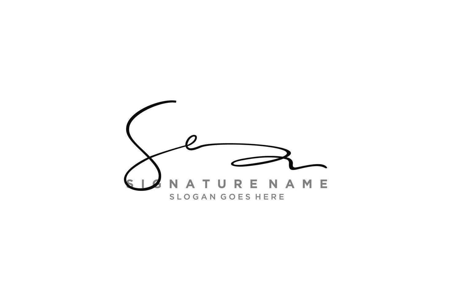 Initial SE Letter Signature Logo Template elegant design logo Sign Symbol template vector icon