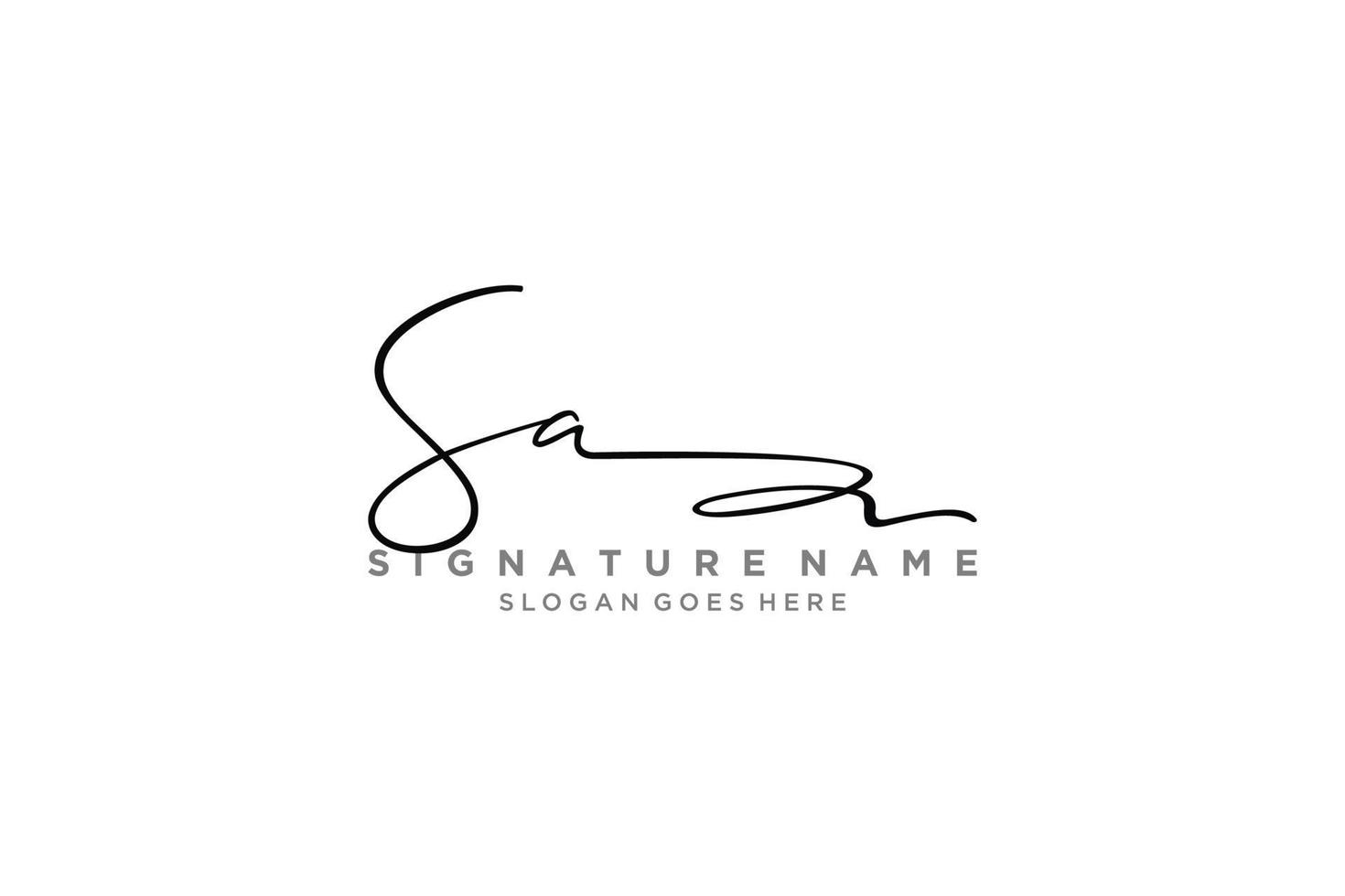 Initial SA Letter Signature Logo Template elegant design logo Sign Symbol template vector icon