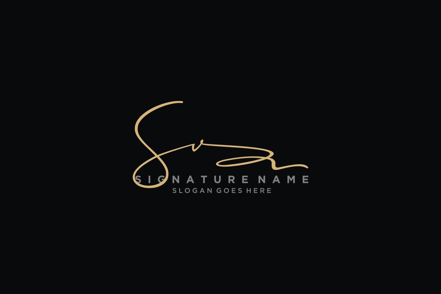 Initial SV Letter Signature Logo Template elegant design logo Sign Symbol template vector icon