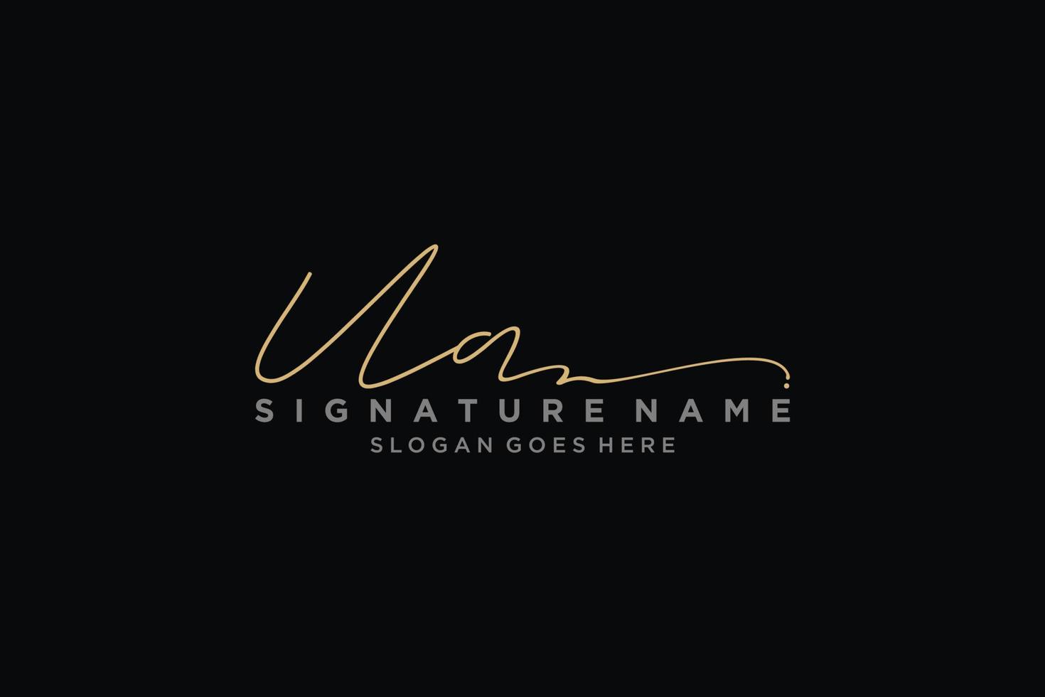 Initial UA Letter Signature Logo Template elegant design logo Sign Symbol template vector icon