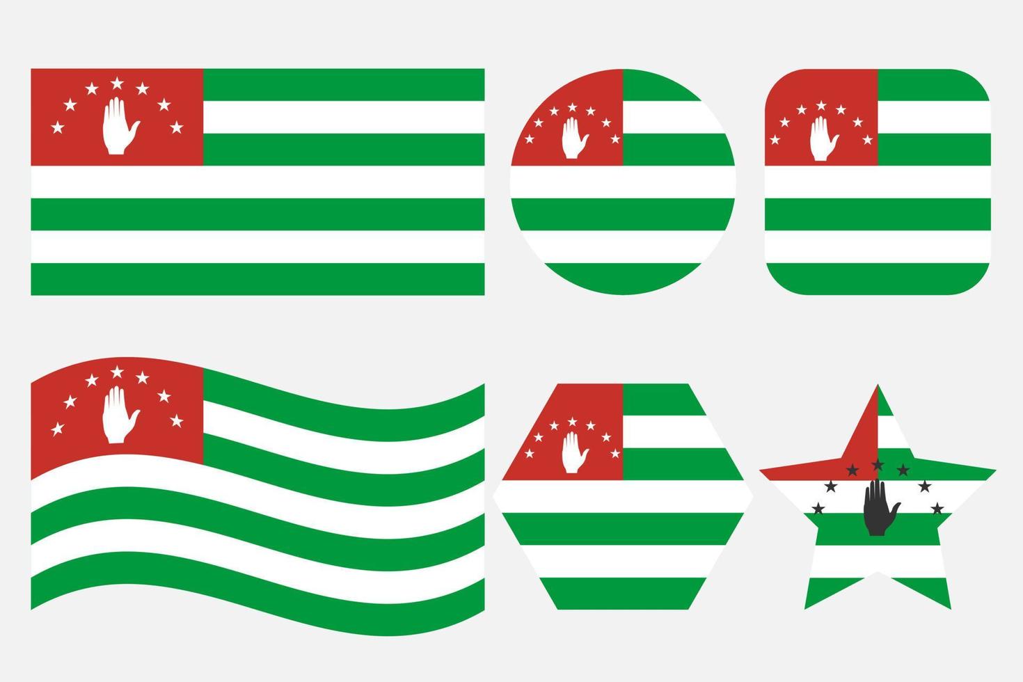 Abkhazia flag simple illustration for independence day or election vector