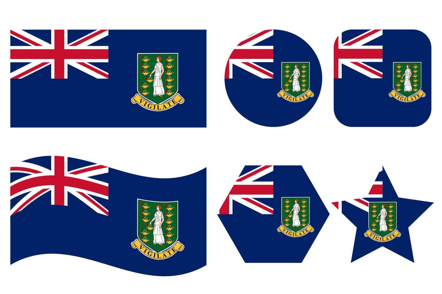 British Virgin Islands flag simple illustration for independence day or election vector