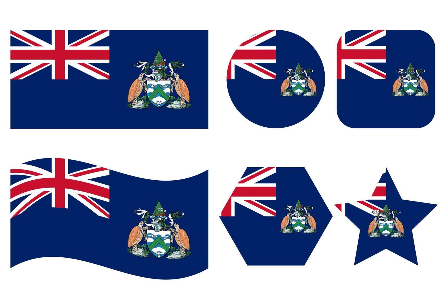 Ascension Island flag simple illustration for independence day or election vector