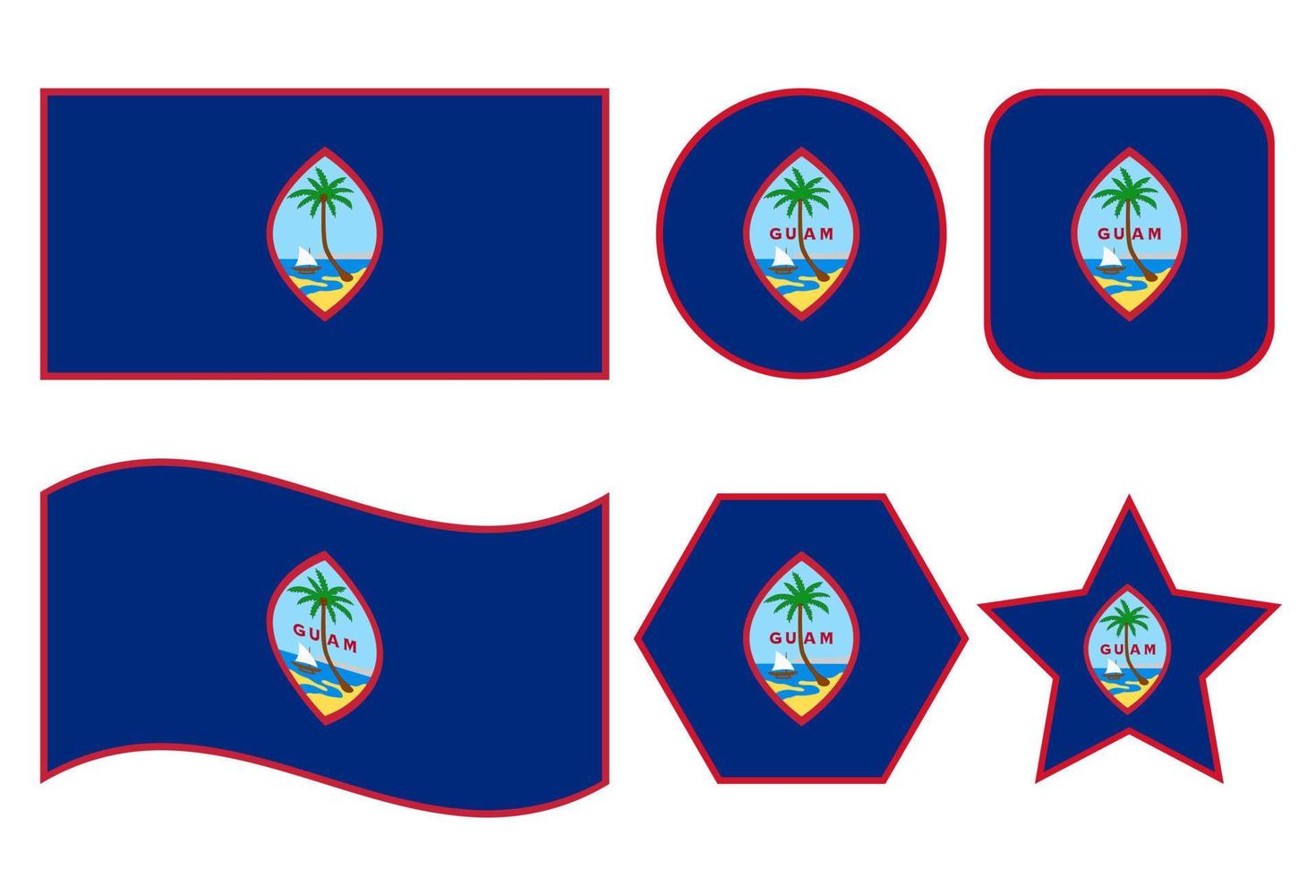 ilustración simple de la bandera de guam para el día de la independencia o las elecciones vector