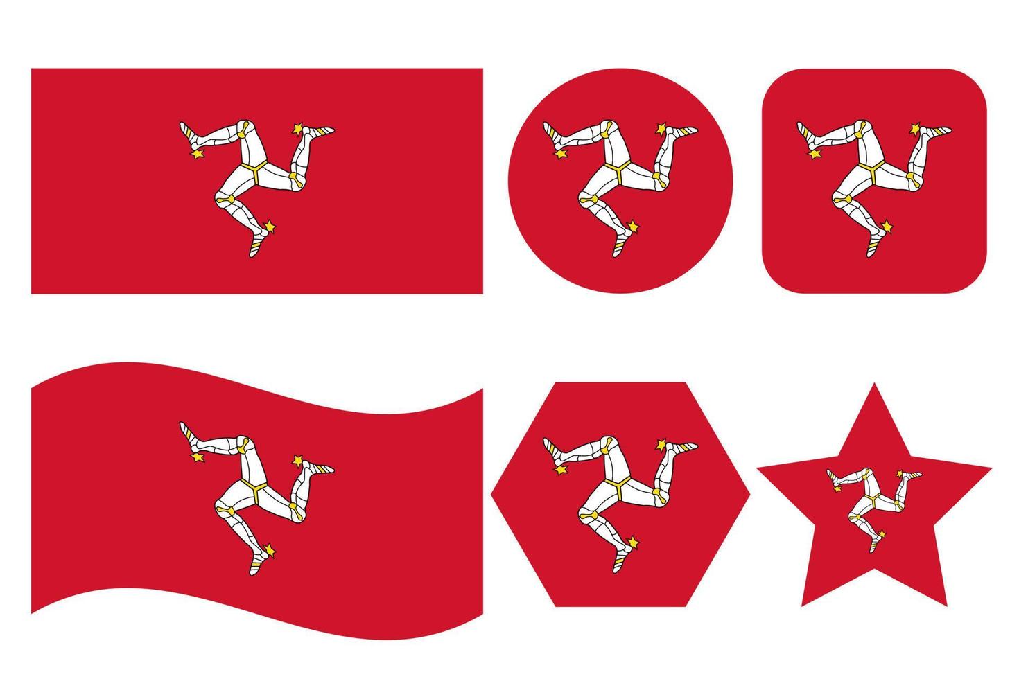 ilustración simple de la bandera de la isla de mann para el día de la independencia o las elecciones vector