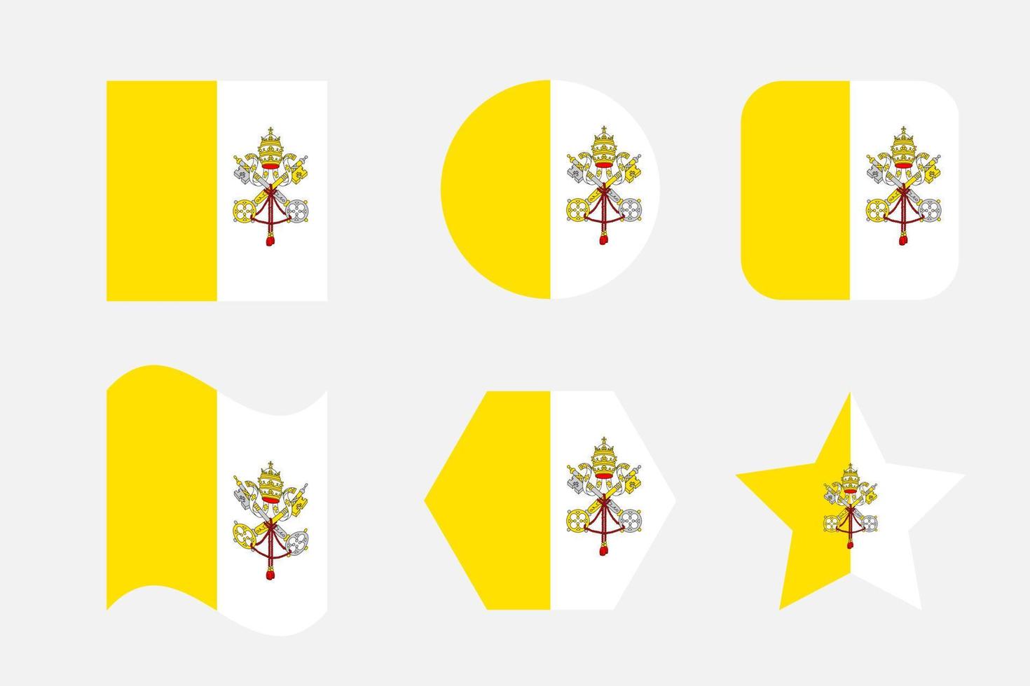 Vatican flag simple illustration for independence day or election vector