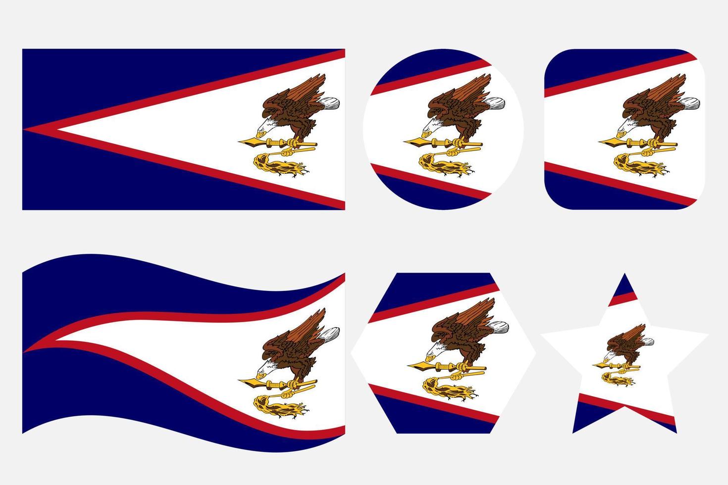 ilustración simple de la bandera de samoa americana para el día de la independencia o las elecciones vector