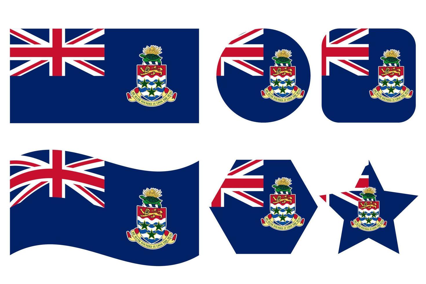 Cayman Islands flag simple illustration for independence day or election vector