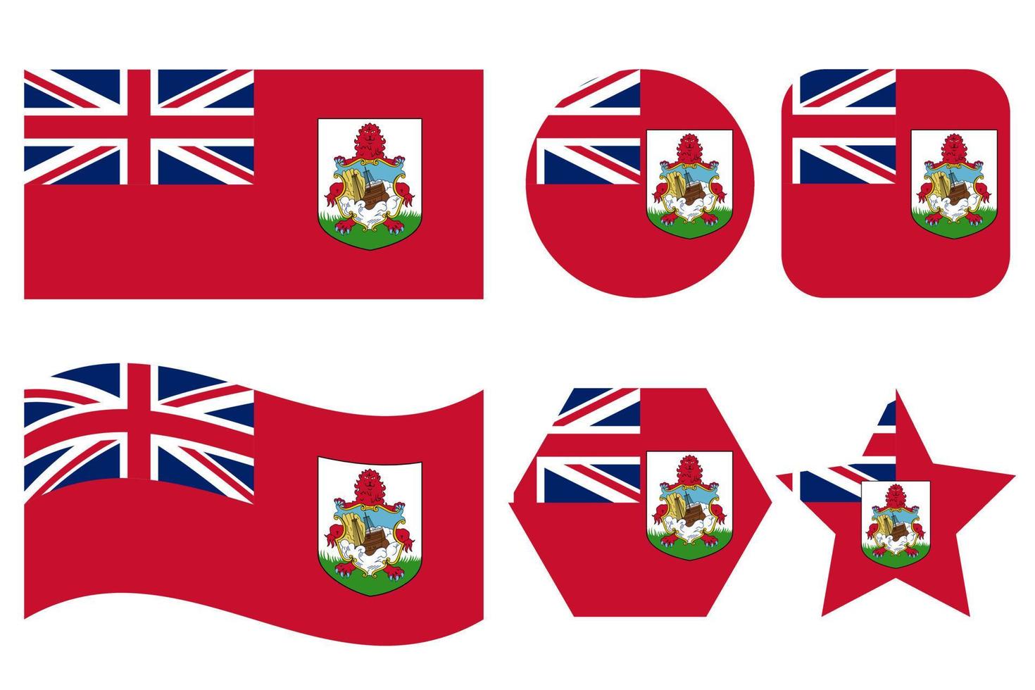 ilustración simple de la bandera de las bermudas para el día de la independencia o las elecciones vector
