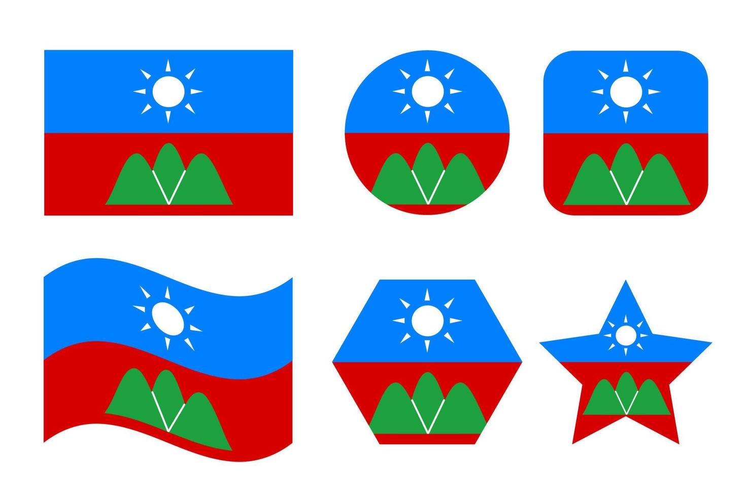 Wa State flag simple illustration for independence day or election vector