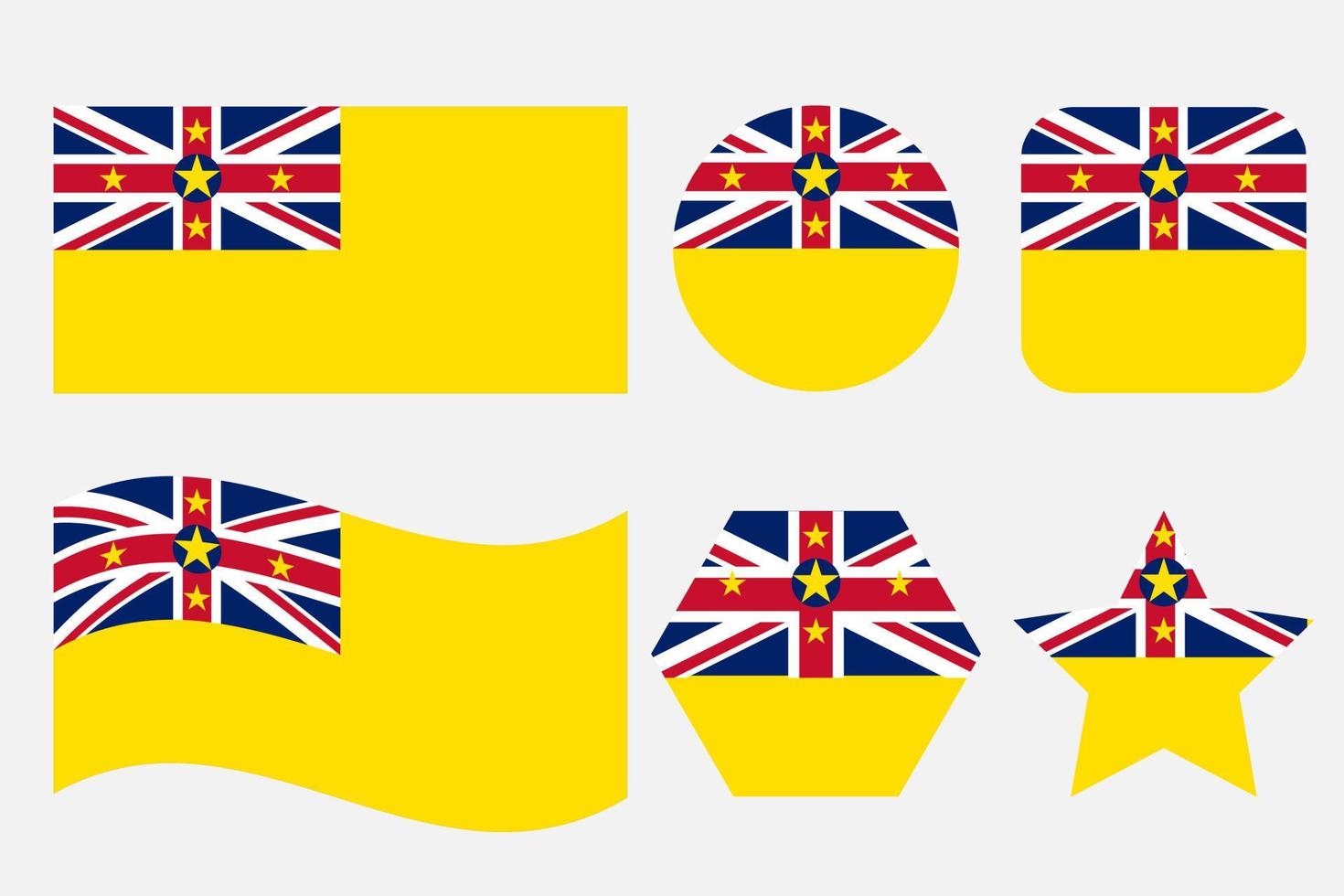 ilustración simple de la bandera de niue para el día de la independencia o las elecciones vector