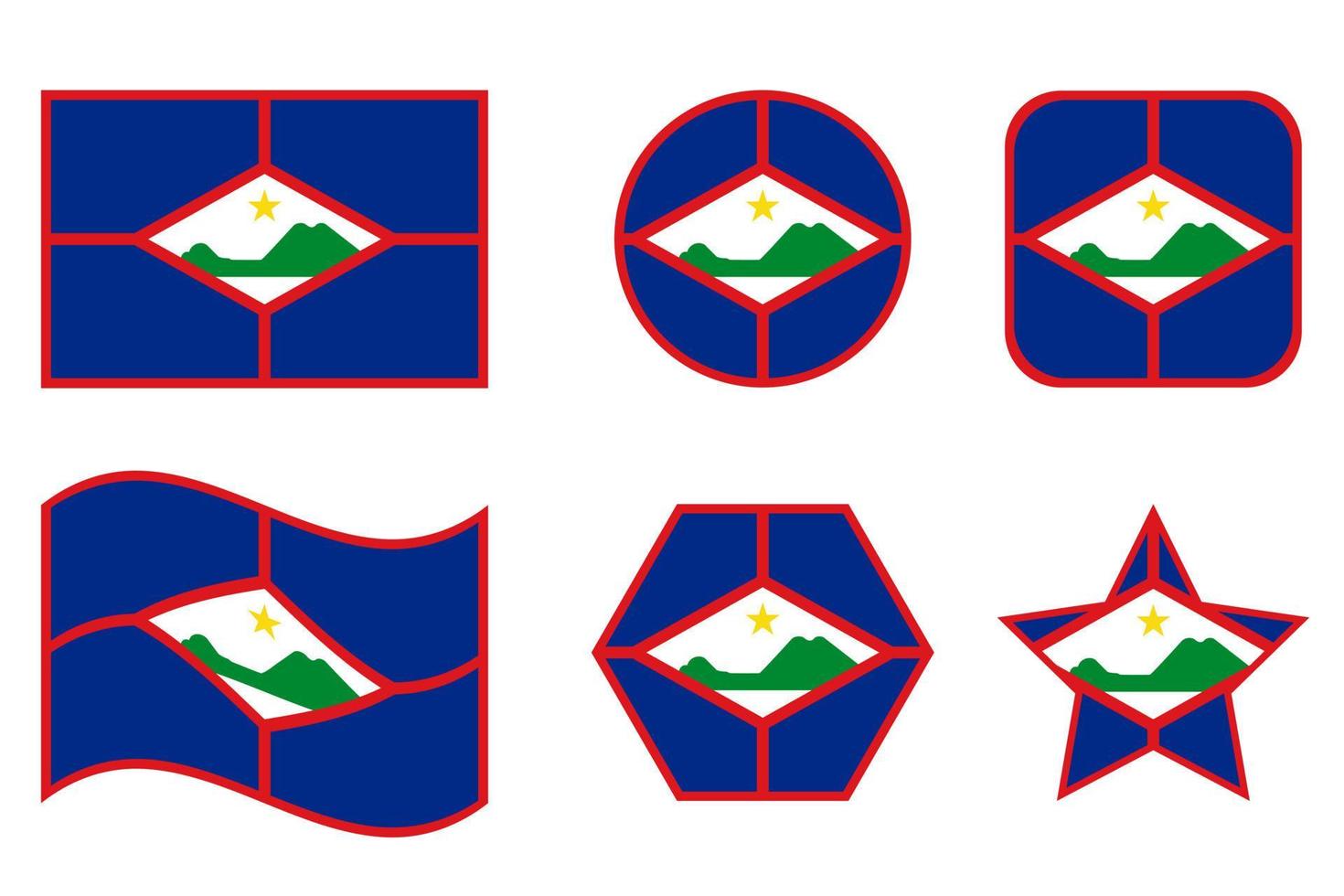 ilustración simple de la bandera de sint eustatius para el día de la independencia o las elecciones vector