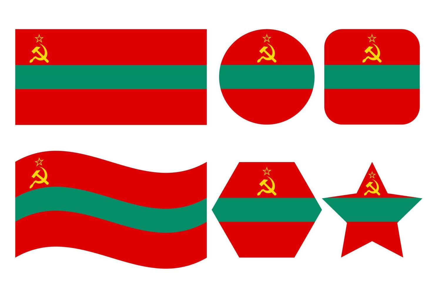 ilustración simple de la bandera de transnistria para el día de la independencia o las elecciones vector