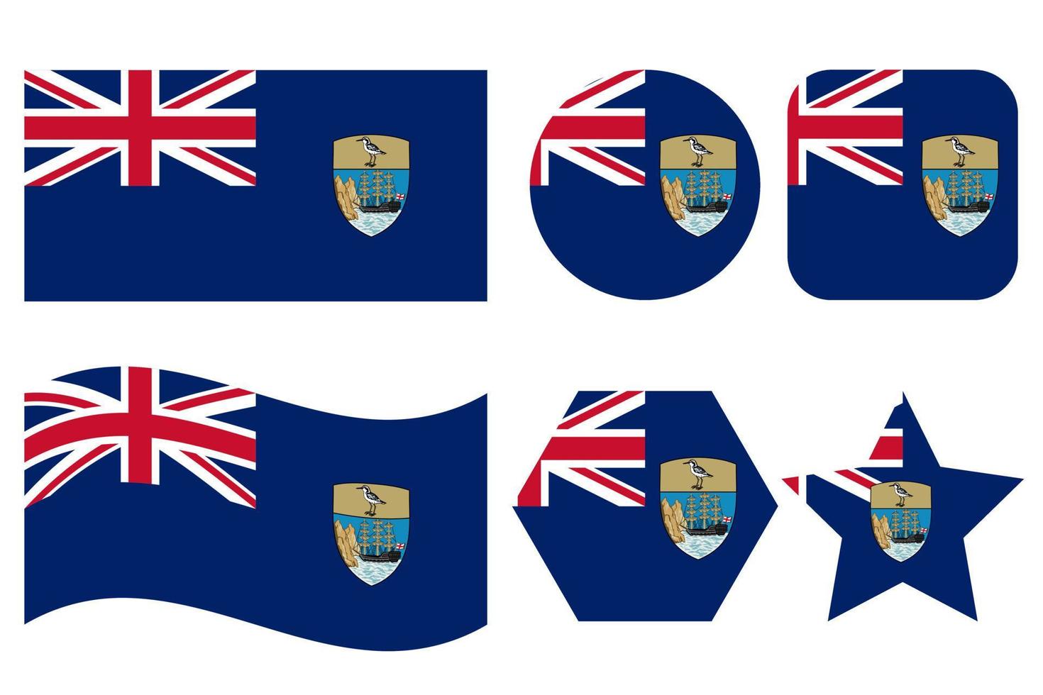Saint Helena flag simple illustration for independence day or election vector