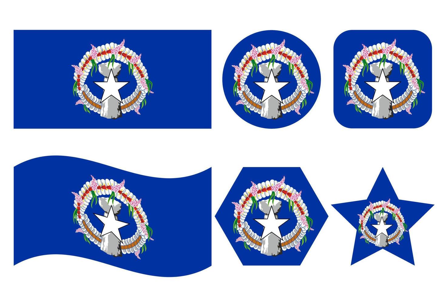 bandera de las islas marianas del norte ilustración simple para el día de la independencia o las elecciones vector