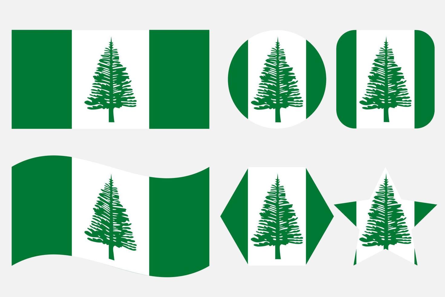 Norfolk Island flag simple illustration for independence day or election vector