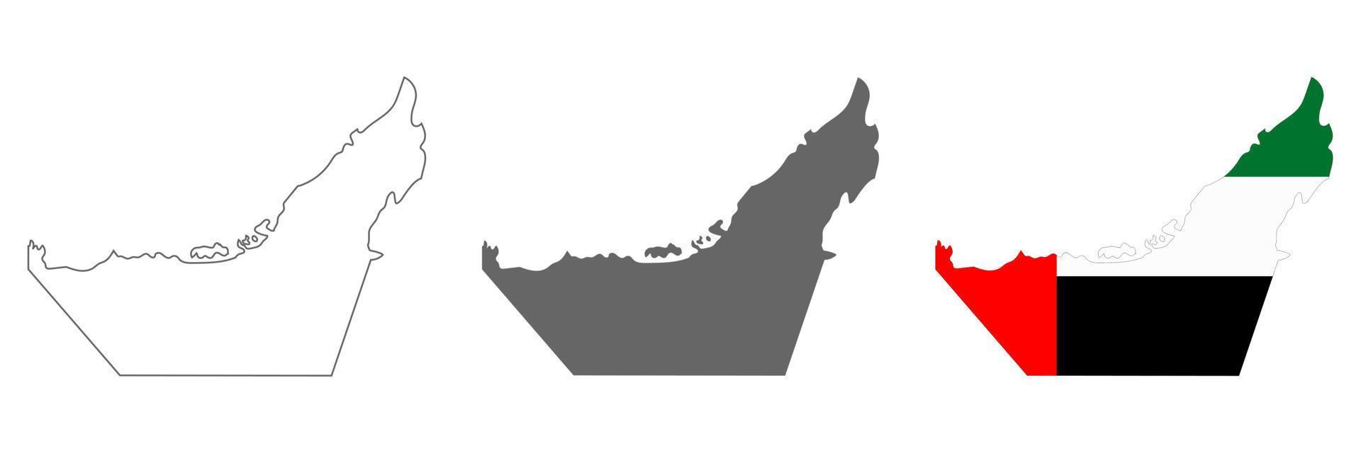 Highly detailed United Arab Emirates map with borders isolated on background vector