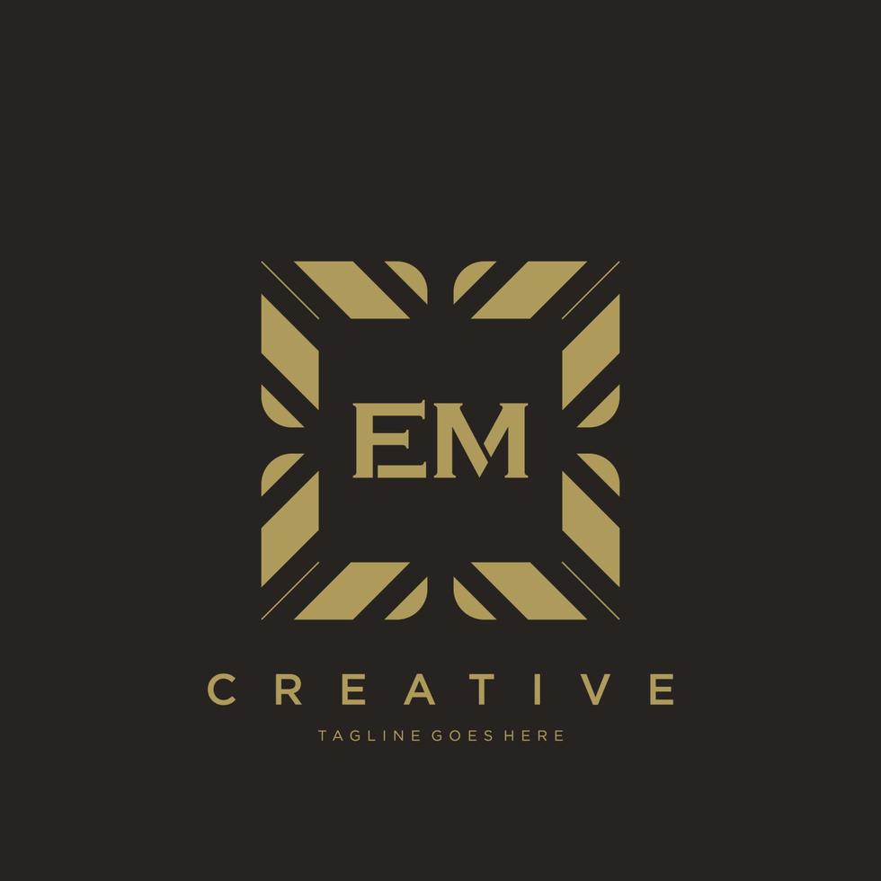 EM initial letter luxury ornament monogram logo template vector