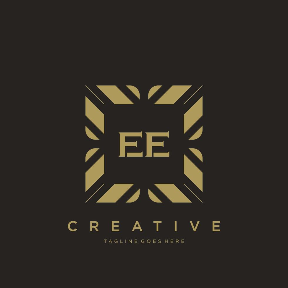 EE initial letter luxury ornament monogram logo template vector