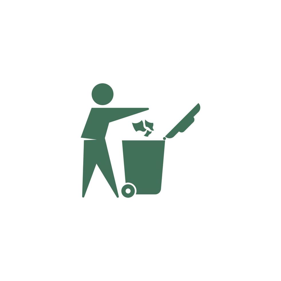 Trush bin icon logo illustration design vector