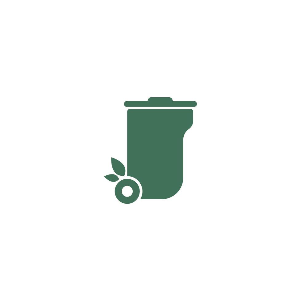 Trush bin icon logo illustration design vector