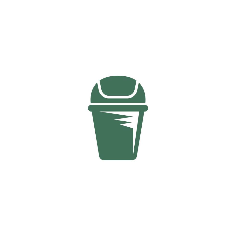 Trush bin icon logo illustration design vector