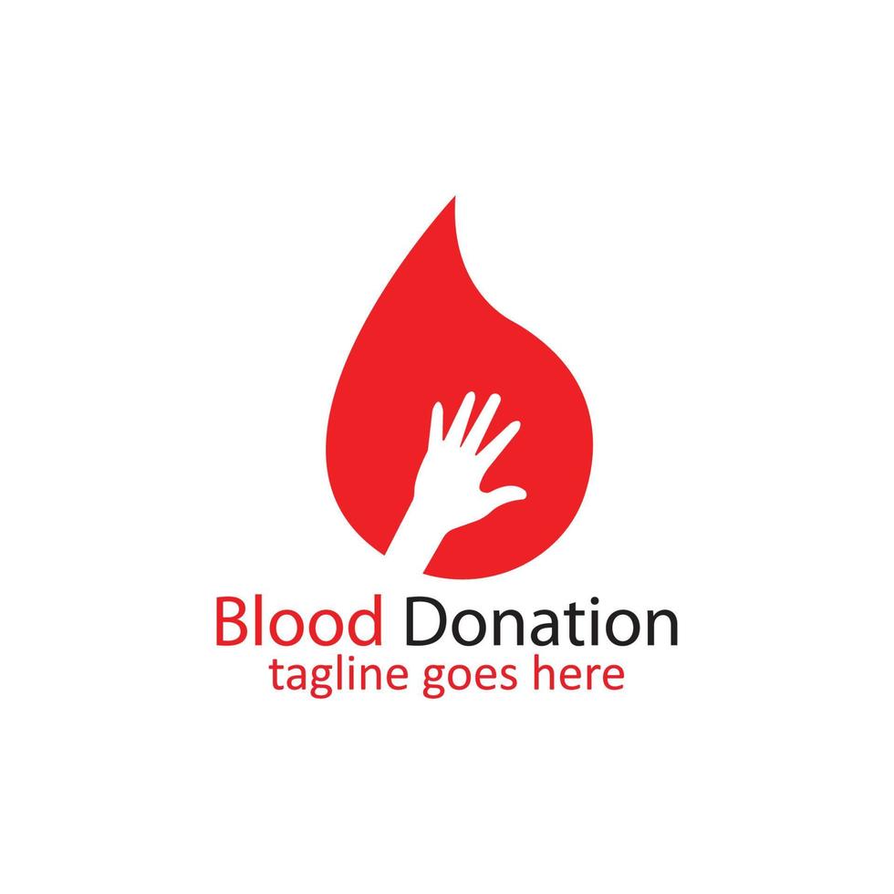 vector de diseño de plantilla de logotipo de donación de sangre
