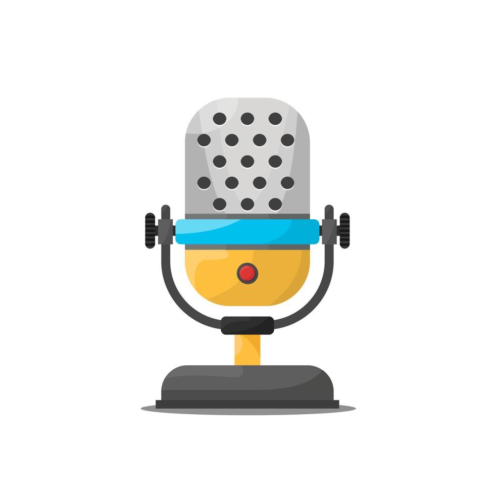 Microphone isolated on white background, icon vector