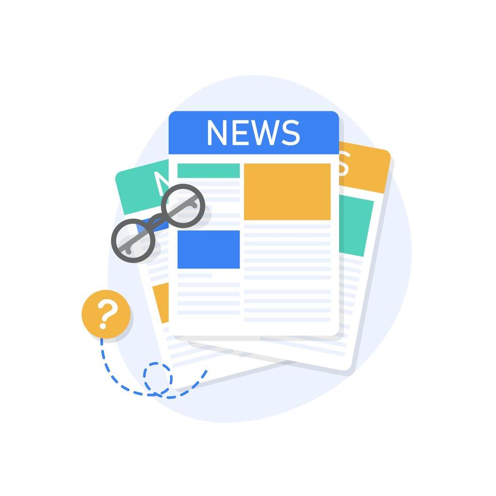 Newspapers and analysis, Business News vector