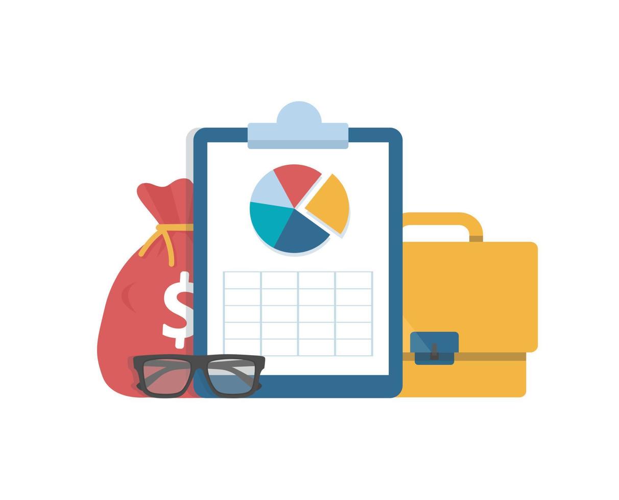 Business and finance concept vector illustration in flat style design