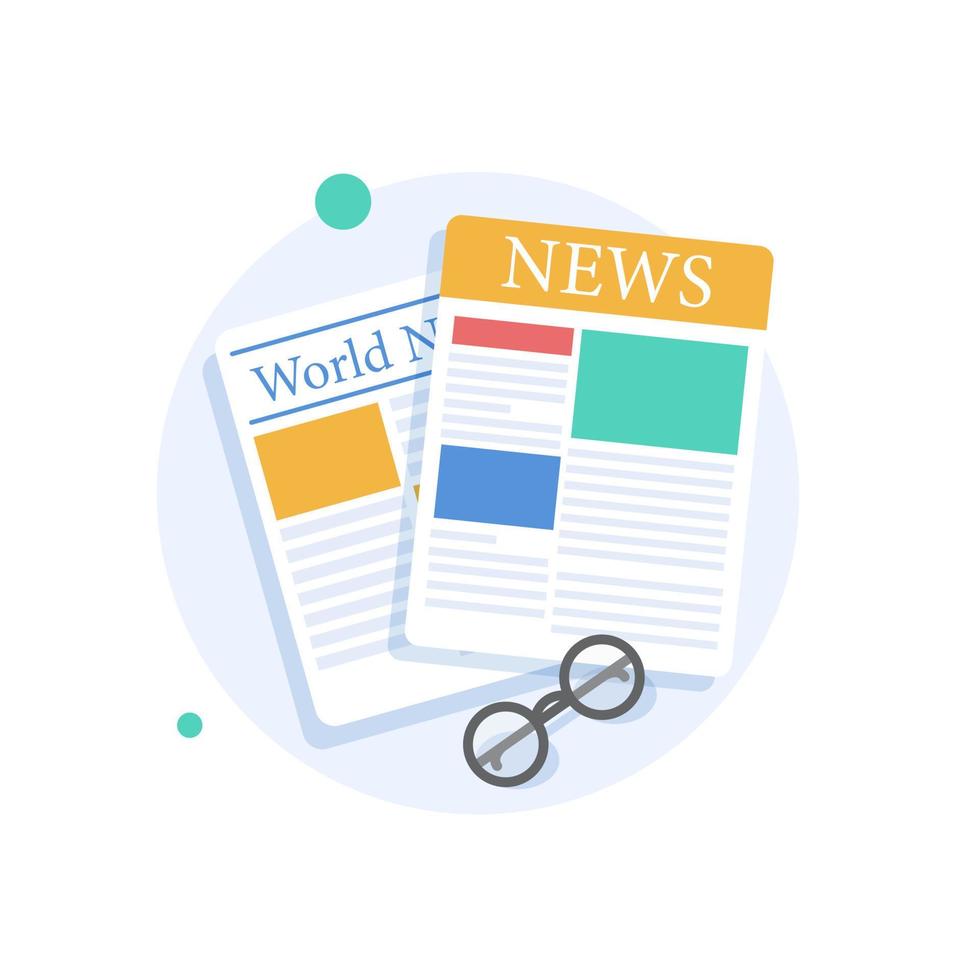 Newspapers and analysis, Business News vector