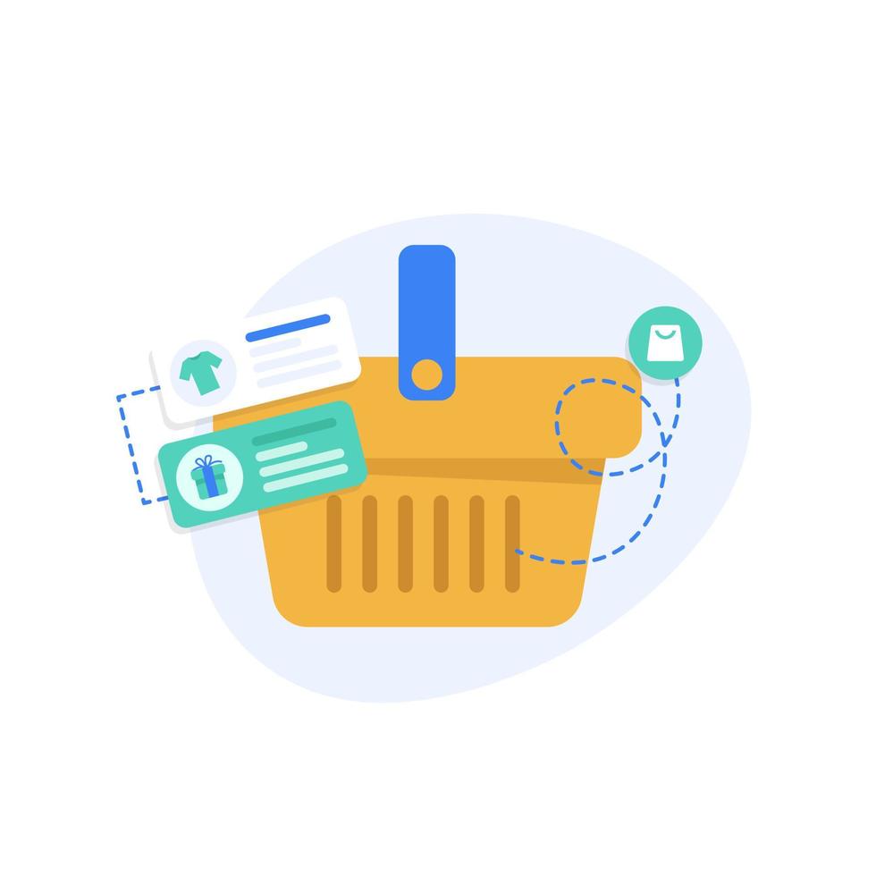 Online products in the basket vector