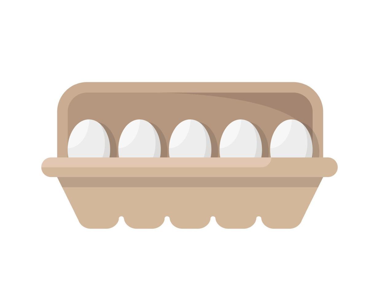 Egg on egg paper panel or egg tray vector
