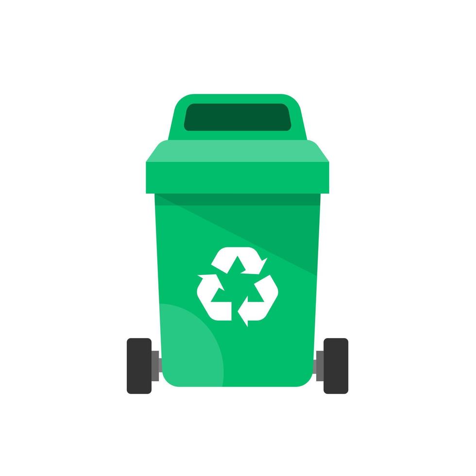 trashcan icon, vector trash bin