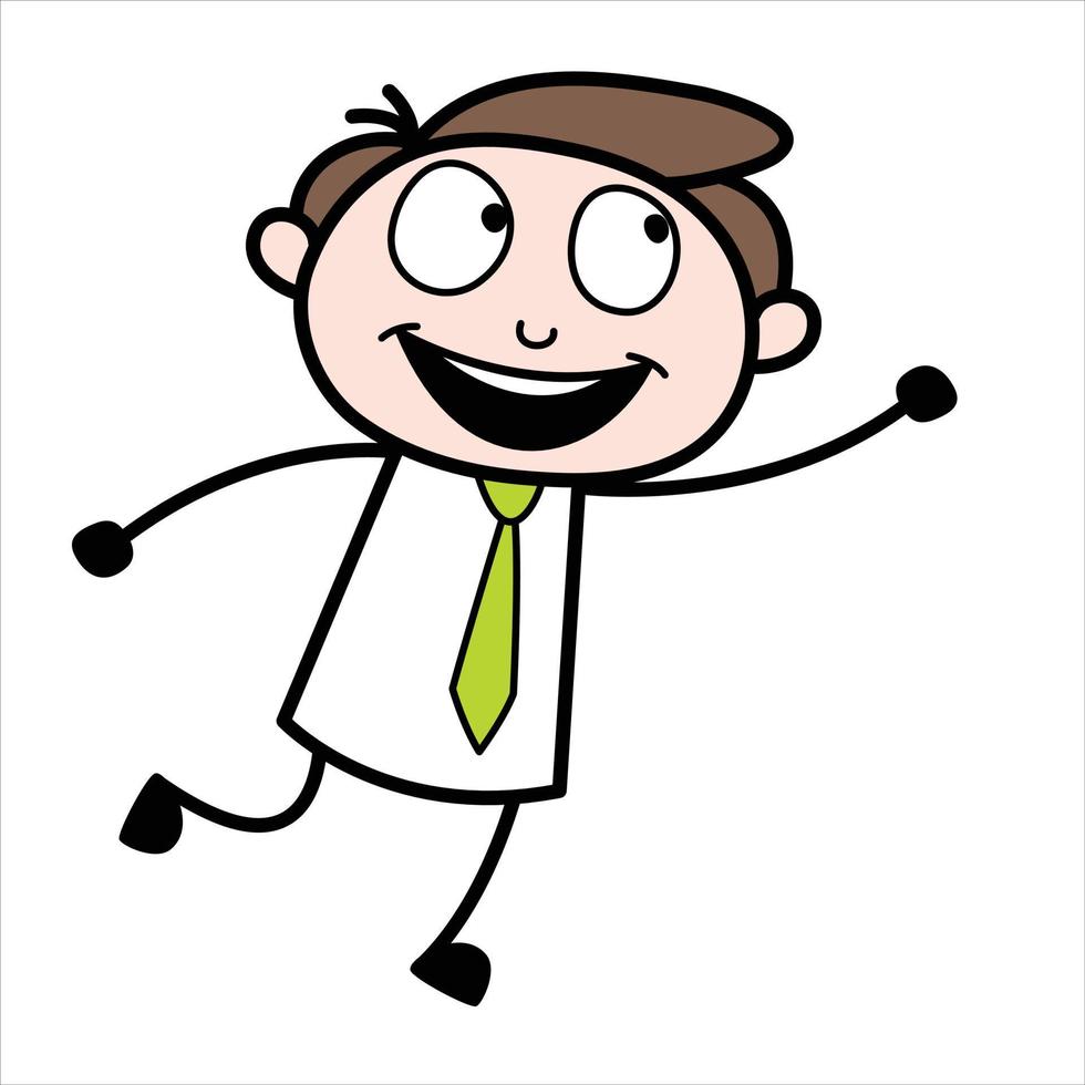 young businessman cartoon character asset flying vector