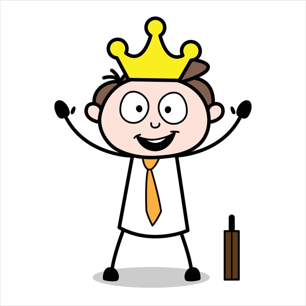 asset of a young entrepreneur cartoon character who has become successful vector