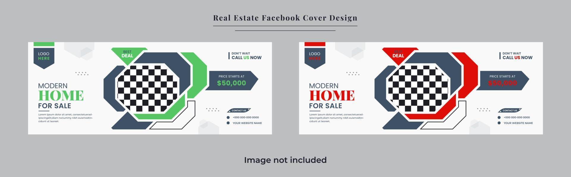 venta o alquiler de casas y propiedades modernas y hermosas mínimas diseño de conjunto de banner de portada de redes sociales digitales vector