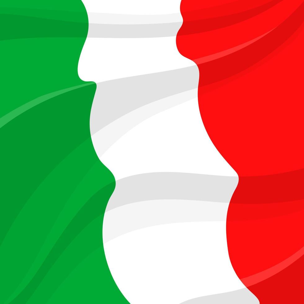 bandera vectorial de italia. símbolo nacional italiano vector