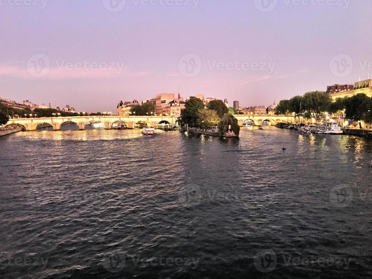 A panoramic view of Paris in the summer photo