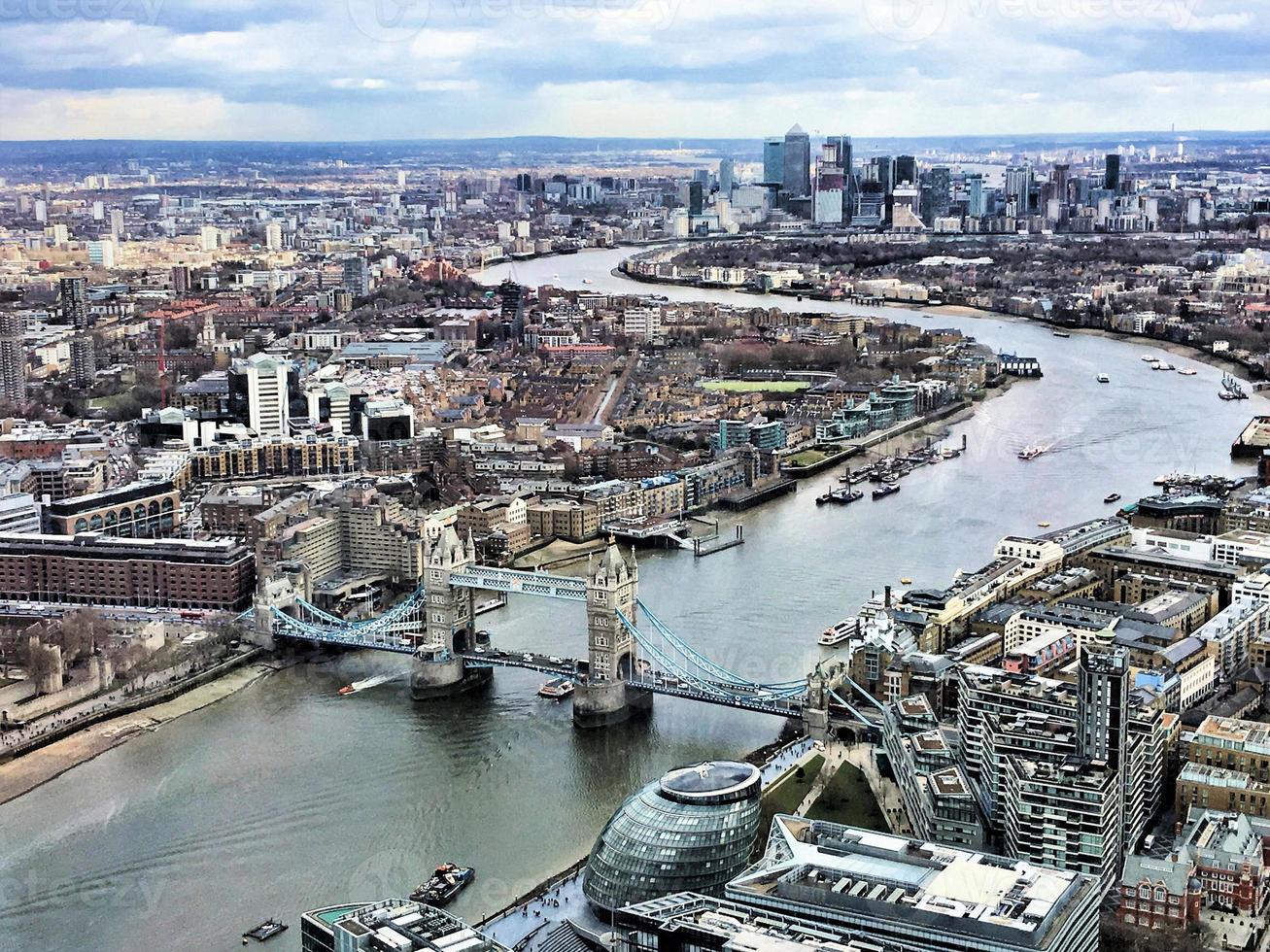 An aerial view of London photo