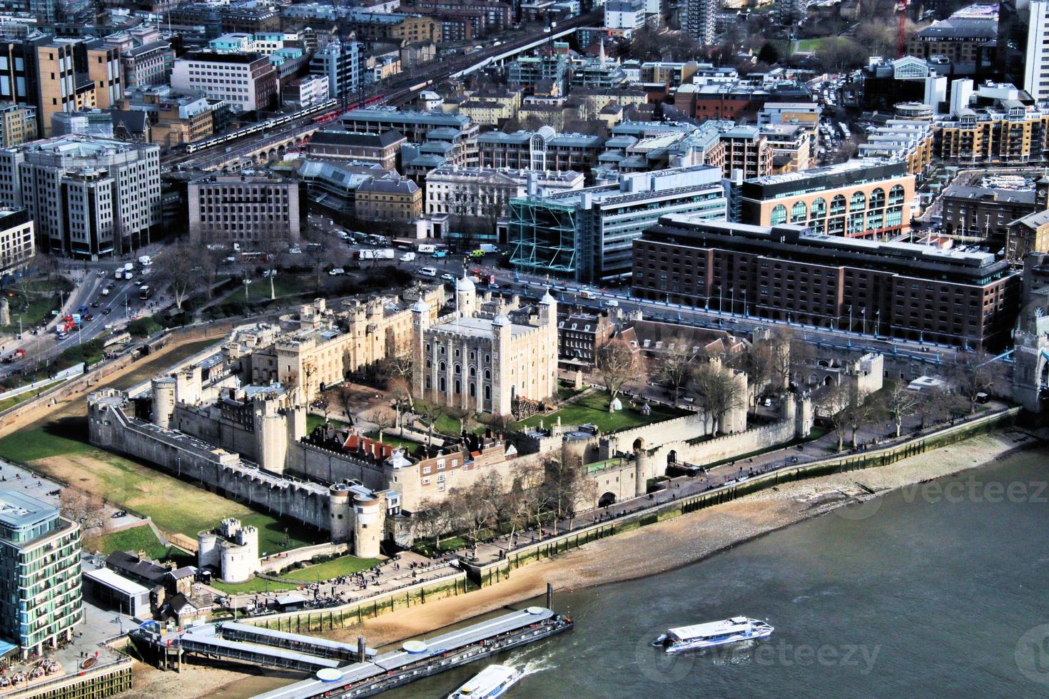 An aerial view of London photo