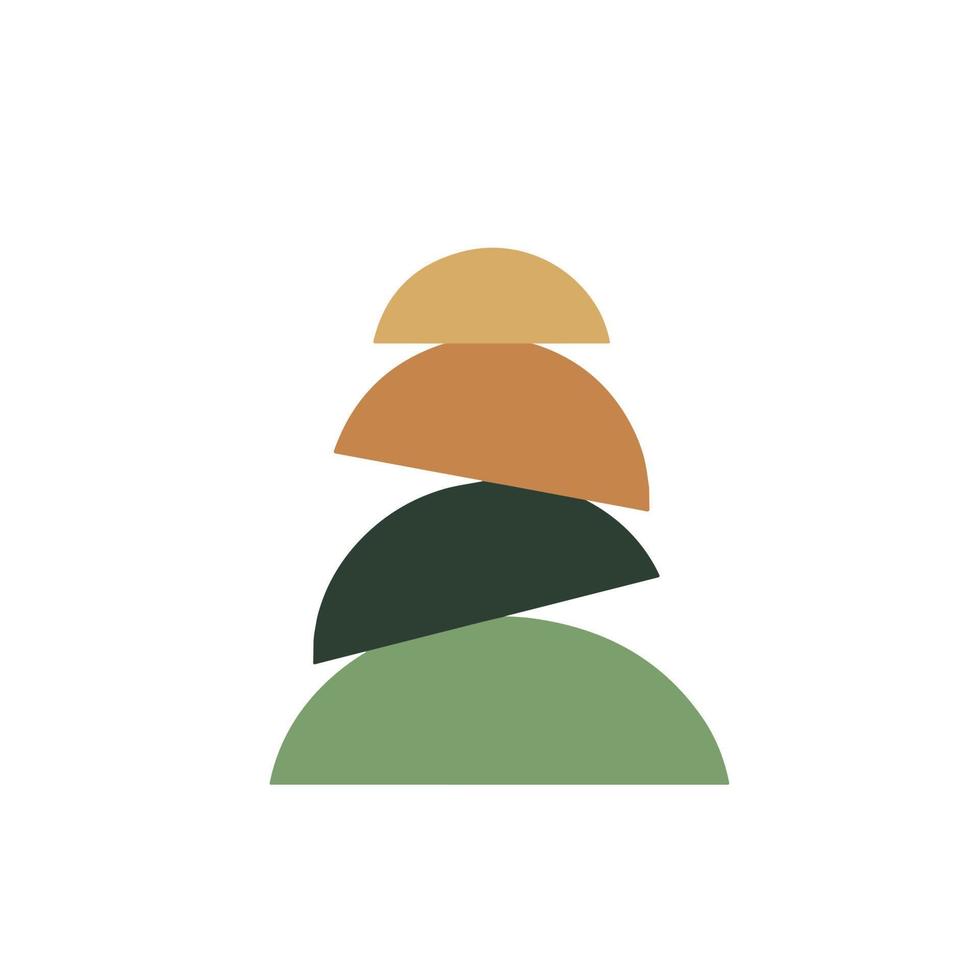 Balance stones for spa. Zen concept of concentration. Simple illustration vector