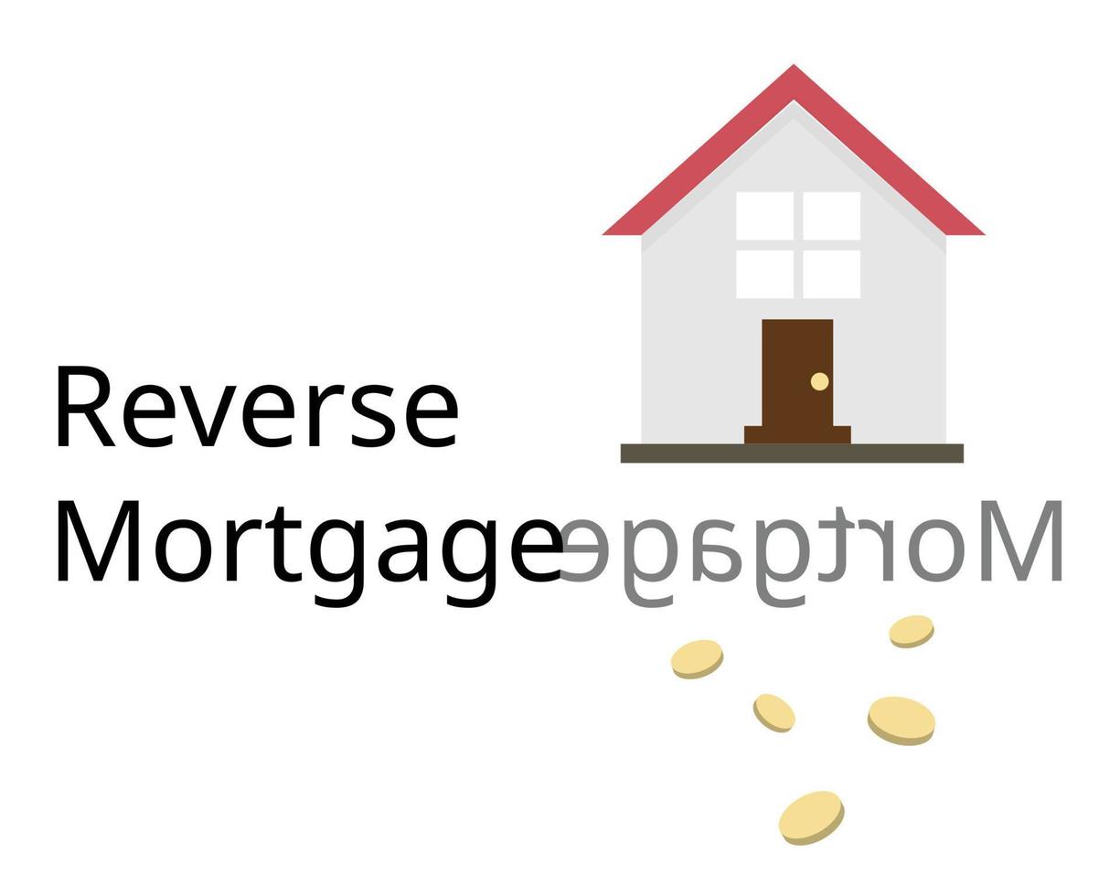 El préstamo de hipoteca inversa permite a los propietarios de viviendas pedir dinero prestado utilizando su vivienda como garantía del préstamo. vector