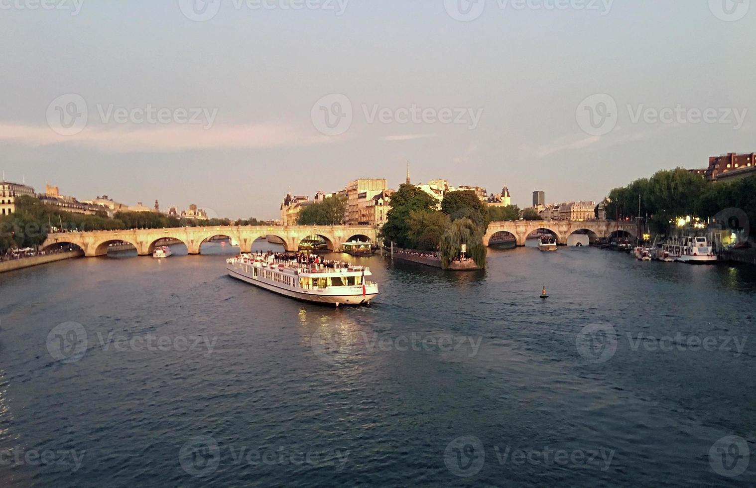 A panoramic view of Paris in the summer photo